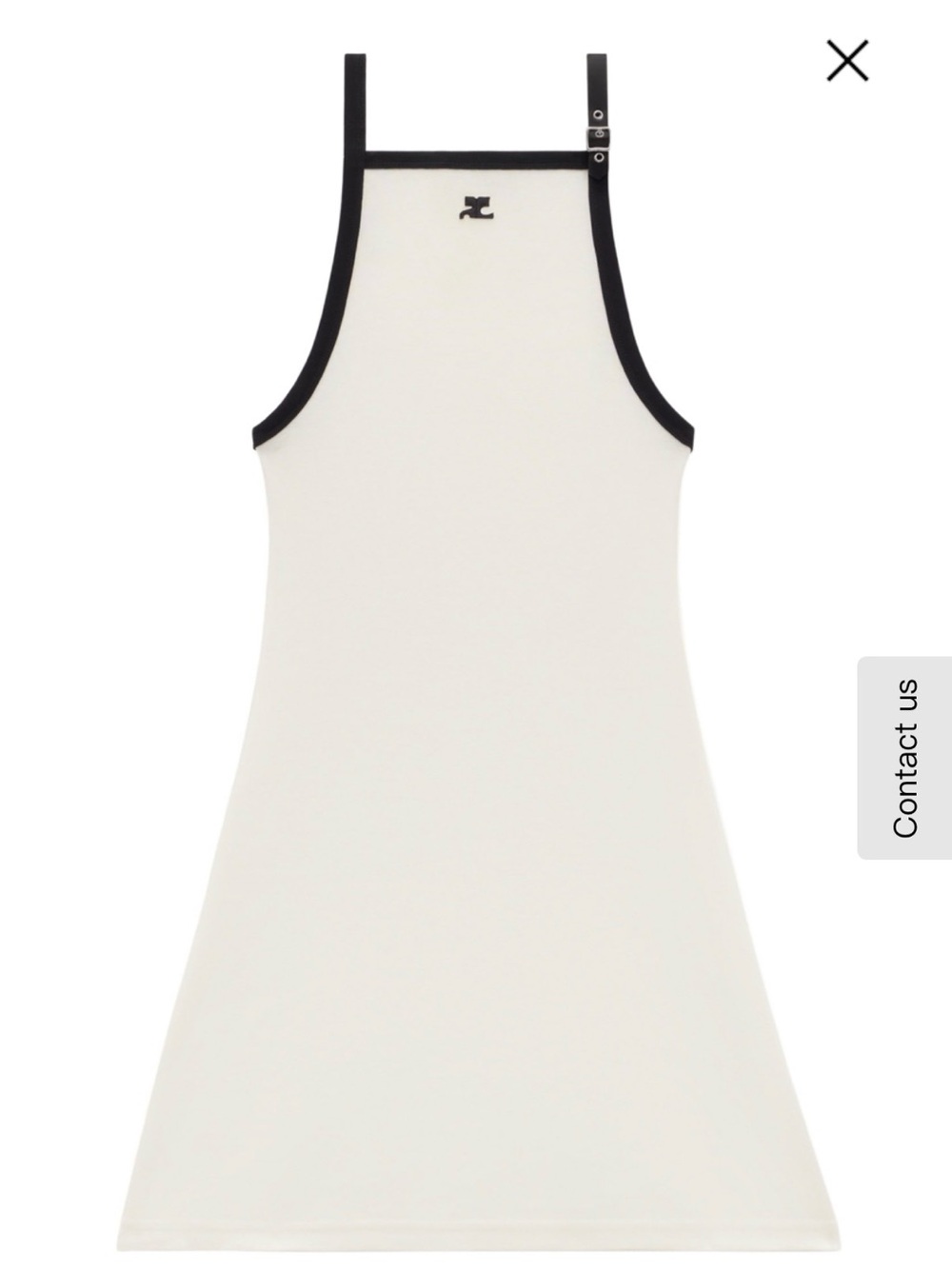 Courrèges Paris Heritage Contrast Mini Dress NWT Designer Luxury Size Medium